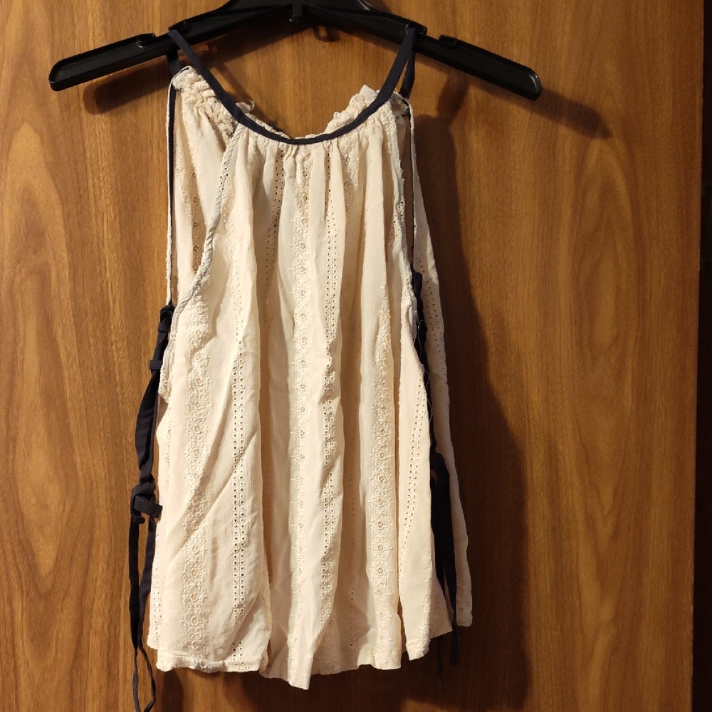 Taylor & Sage Cream and Black Lace Blouse